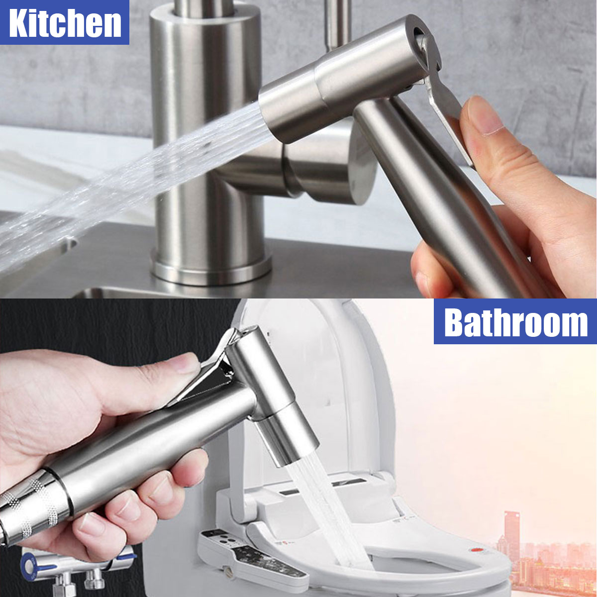 StainlessSteelHandheldDoucheBidetSprayShowerHeadToiletAdapterHoseKit-1678672-12