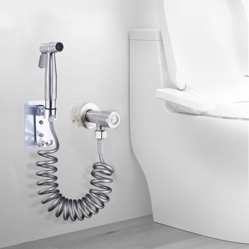 StainlessSteelHandheldDoucheBidetSprayShowerHeadToiletAdapterHoseKit-1678672-13