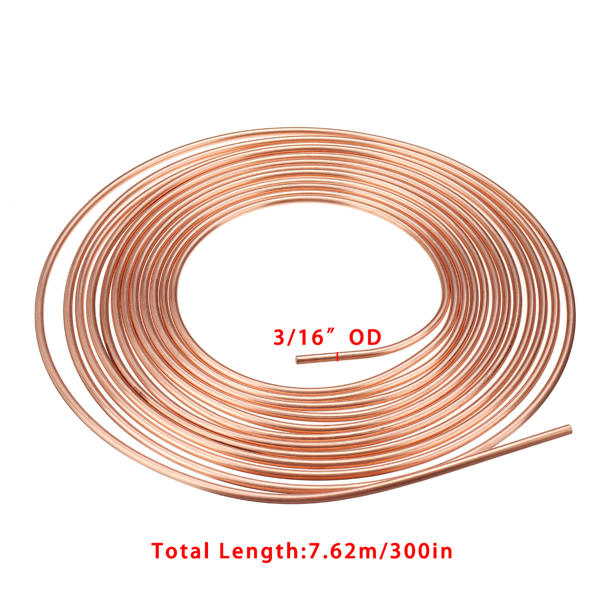 Universal25FtCopperNickelBrakeLineTubingKit316ODwith15PcsNuts-1586631-3