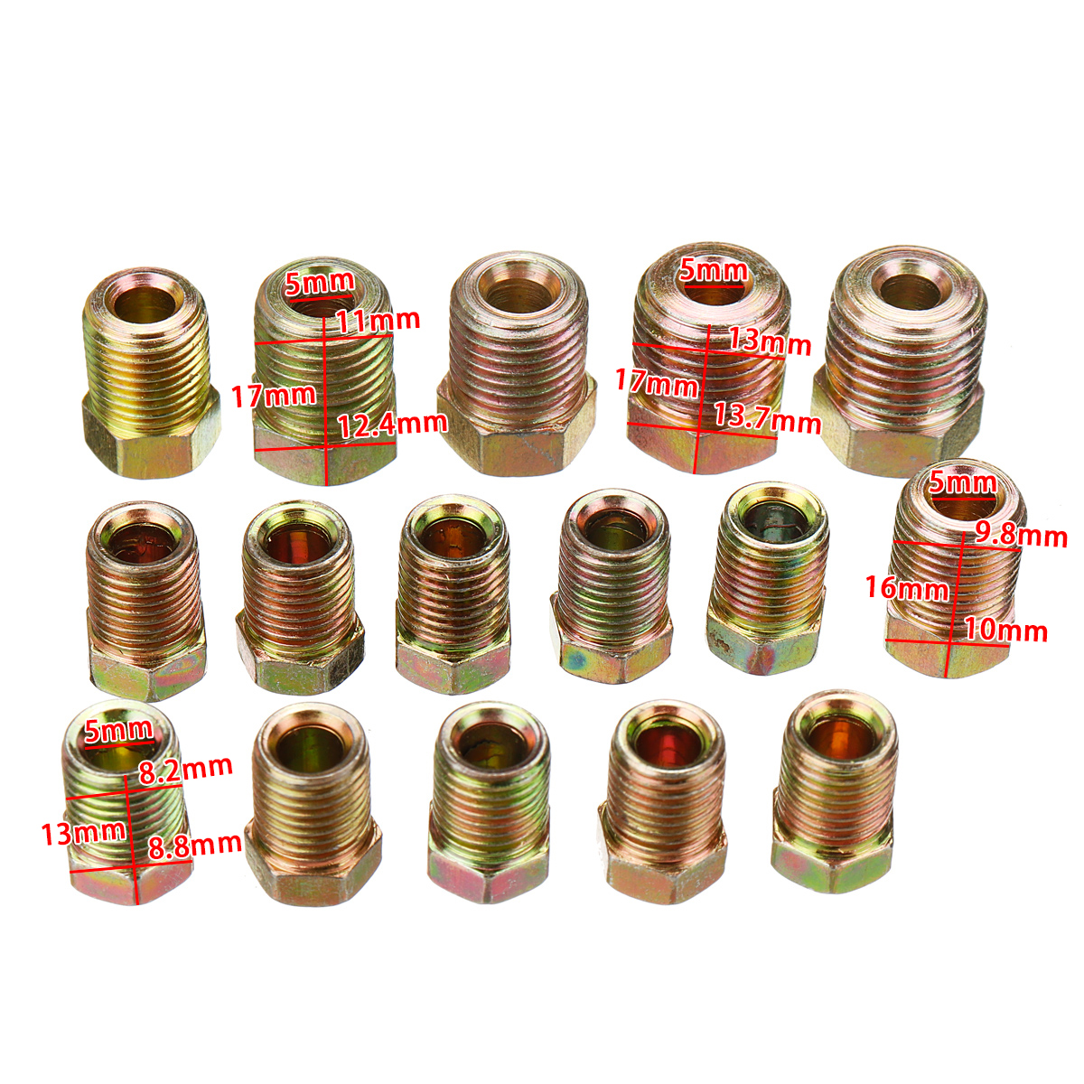 Universal25FtCopperNickelBrakeLineTubingKit316ODwith15PcsNuts-1586631-4