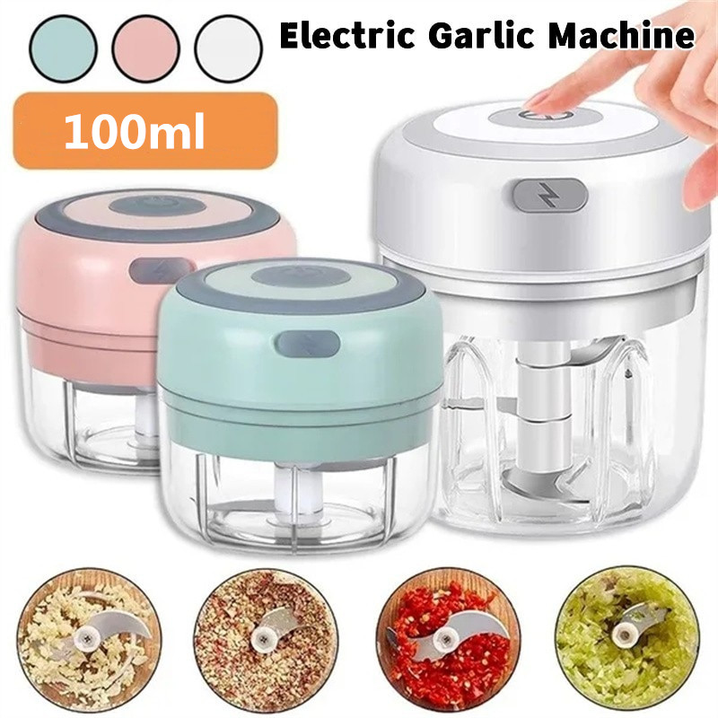 100mlWirelessElectricGarlicMasherPressStirrerChopperRechargeableOnionMulti-functionProcessorKitchenA-2000113-1