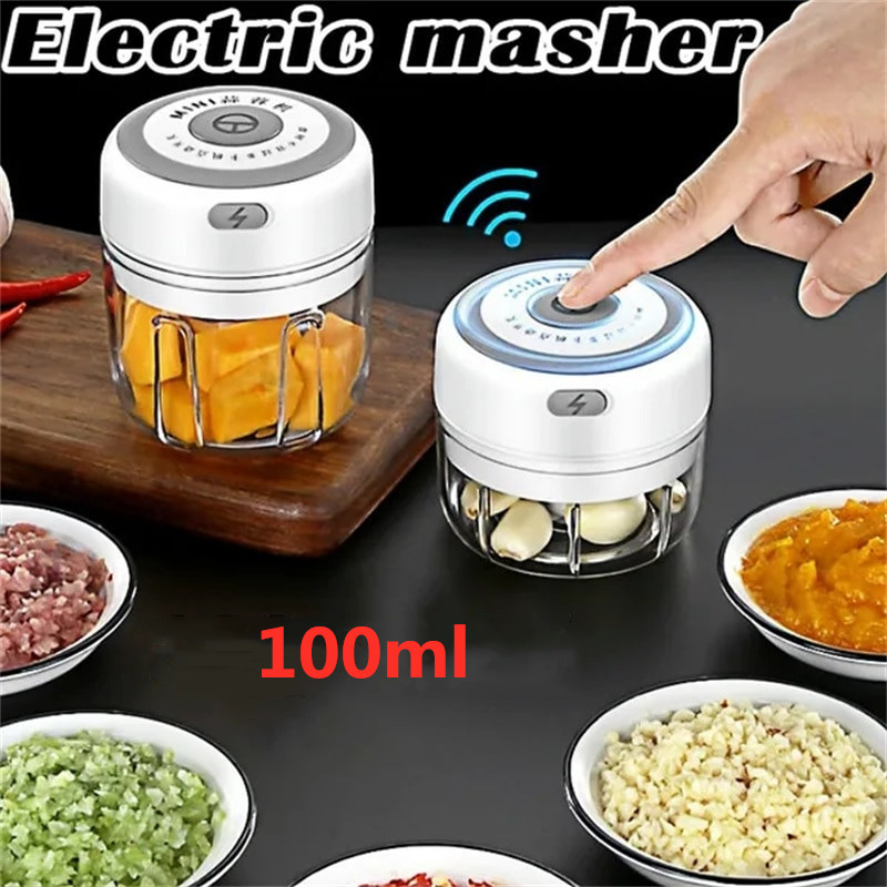 100mlWirelessElectricGarlicMasherPressStirrerChopperRechargeableOnionMulti-functionProcessorKitchenA-2000113-2