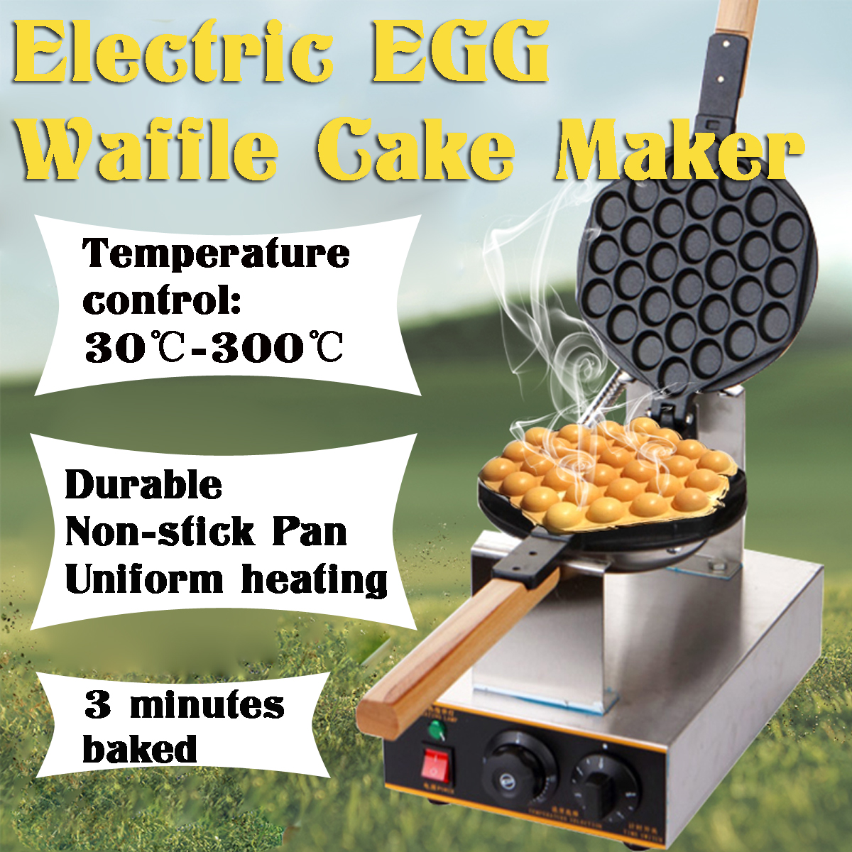 110VElectricEggCakeOvenPanWaffleMakerBreakfastEggWaffleMachineUS-1275500-1