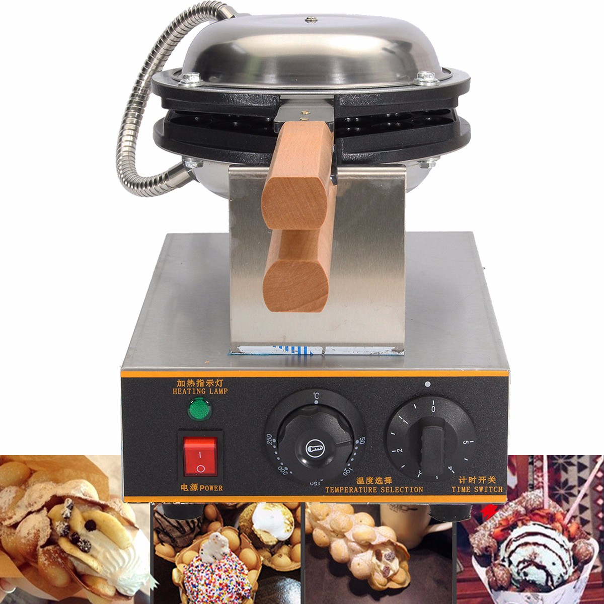 110VElectricEggCakeOvenPanWaffleMakerBreakfastEggWaffleMachineUS-1275500-7