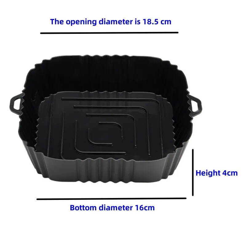 1PCBakingTraySiliconeTrayforAirFryerOvenFriedChickenPizzaMatOillessSiliconePanAirFryerAccessories-2008359-6