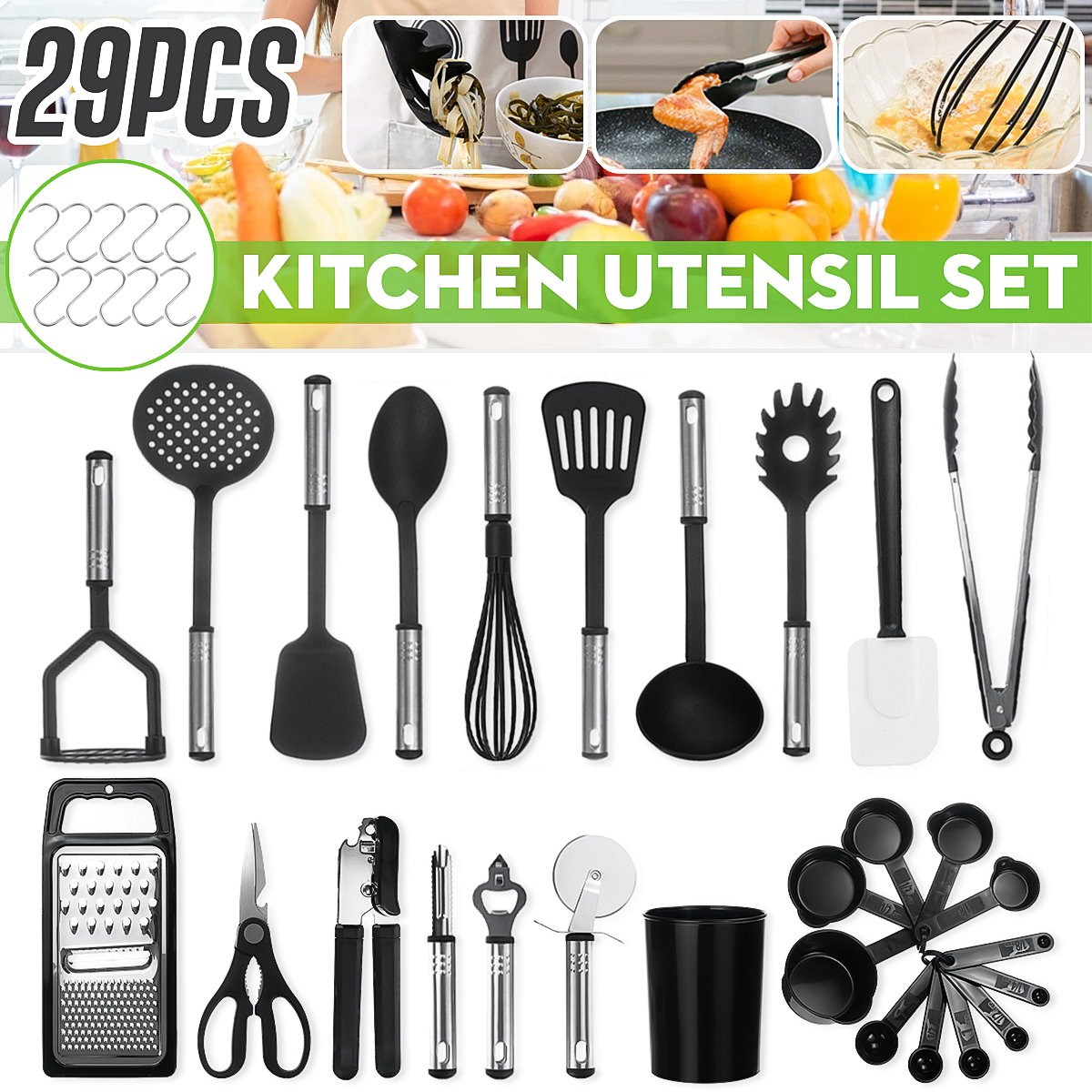 29PCSKitchenCookwareBakingUtensilsStainlessSteelHomeKitchenGadgets-1797921-1