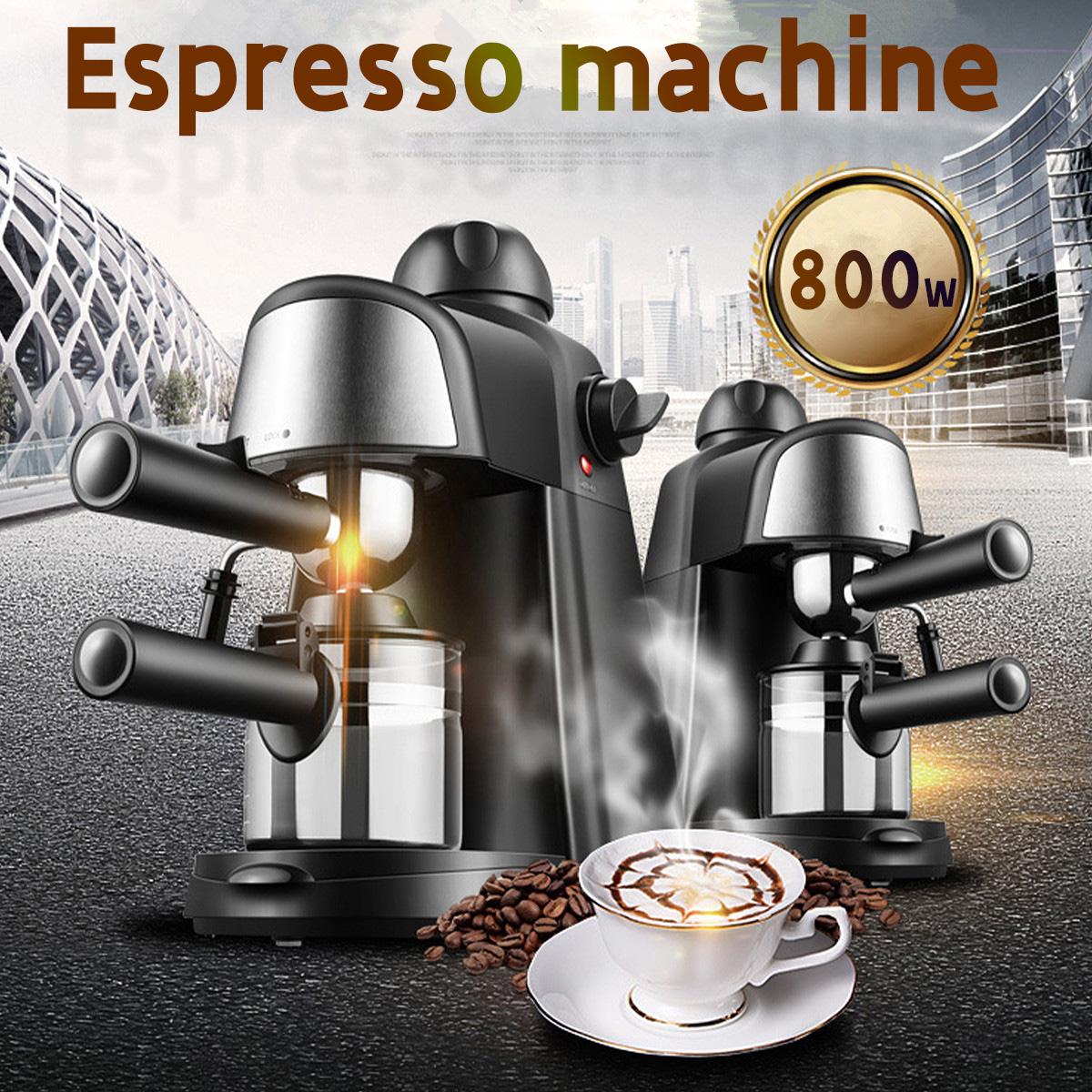 800W220VEspressoMachine5Bar240mlAutomaticCoffeeMachinewithConstantPressureExtractionSystemforCappucc-1932596-2