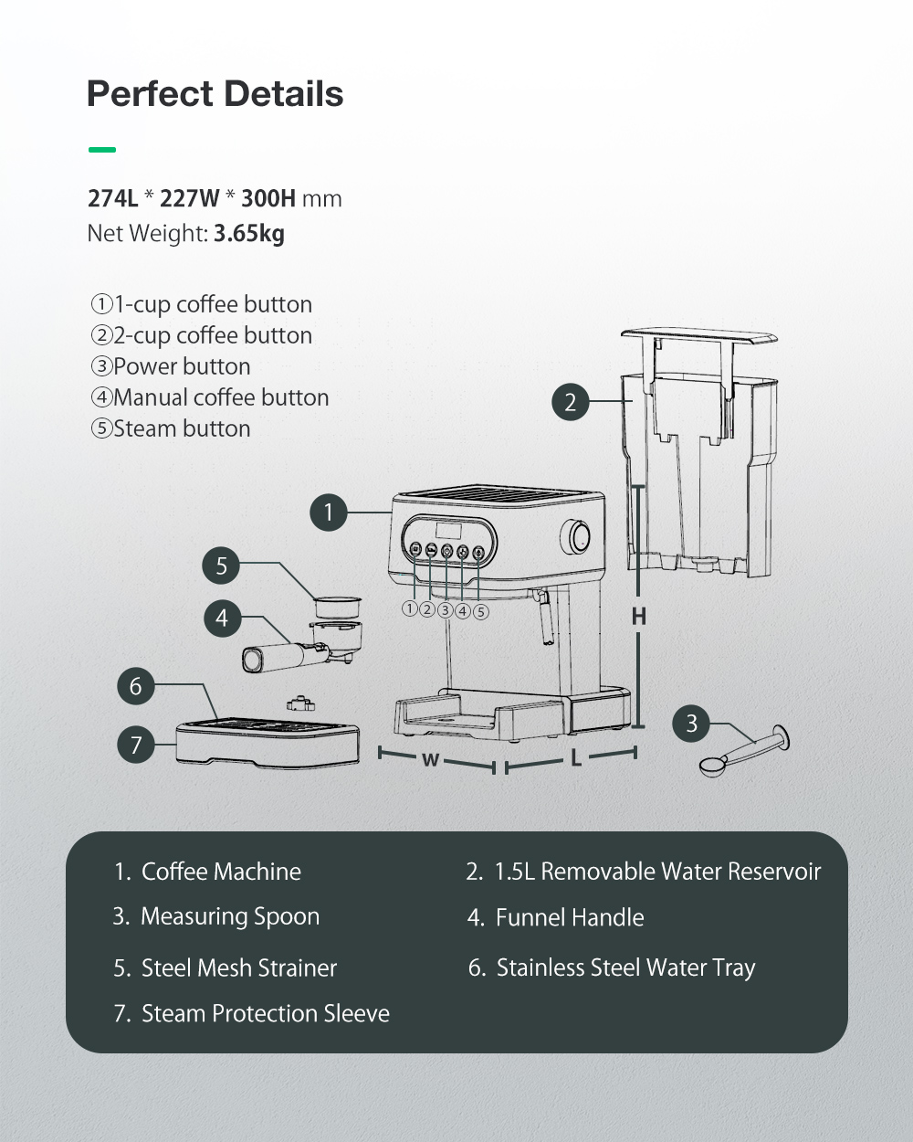 BlitzWolfBW-CMM2EspressoMachine20BarHighPressureExtractionMilkFrothingAccurateControlDualSystemSafeP-1803301-9