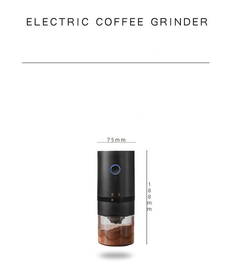 ElectricCoffeeGrinderCafeAutomaticCoffeeBeansMillConicalBurrGrinderMachineforHomeTravelPortableUSBRe-1988244-1