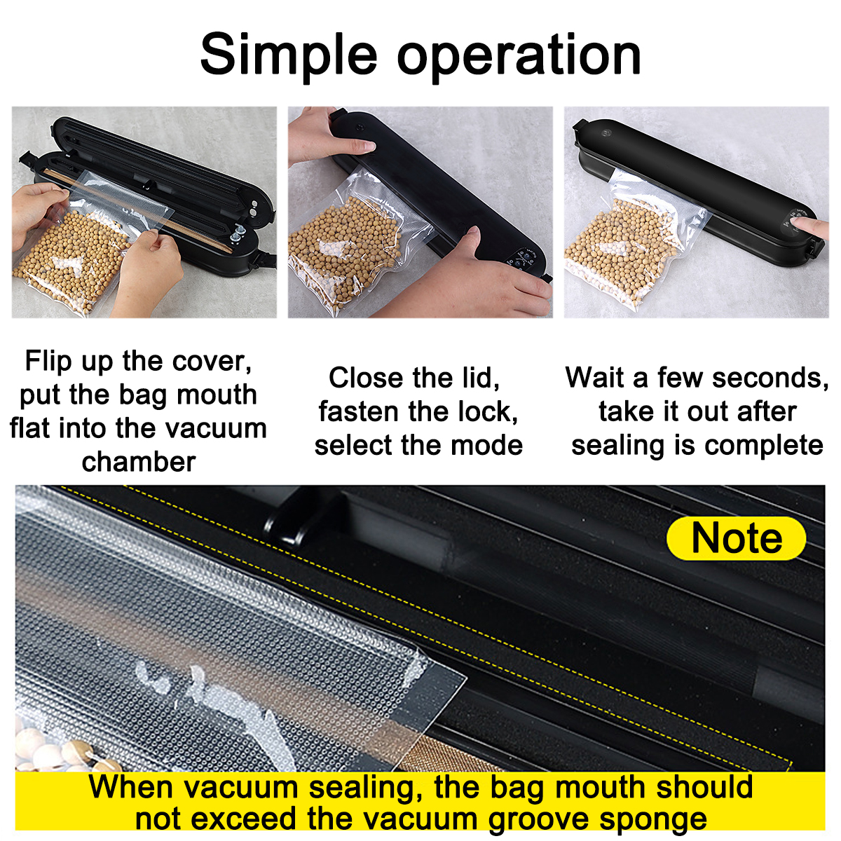 ElectricFoodVacuumSealerPowerfulMotorQuickSealing3Fresh-keepingModesforFoodPreservation-1905323-4