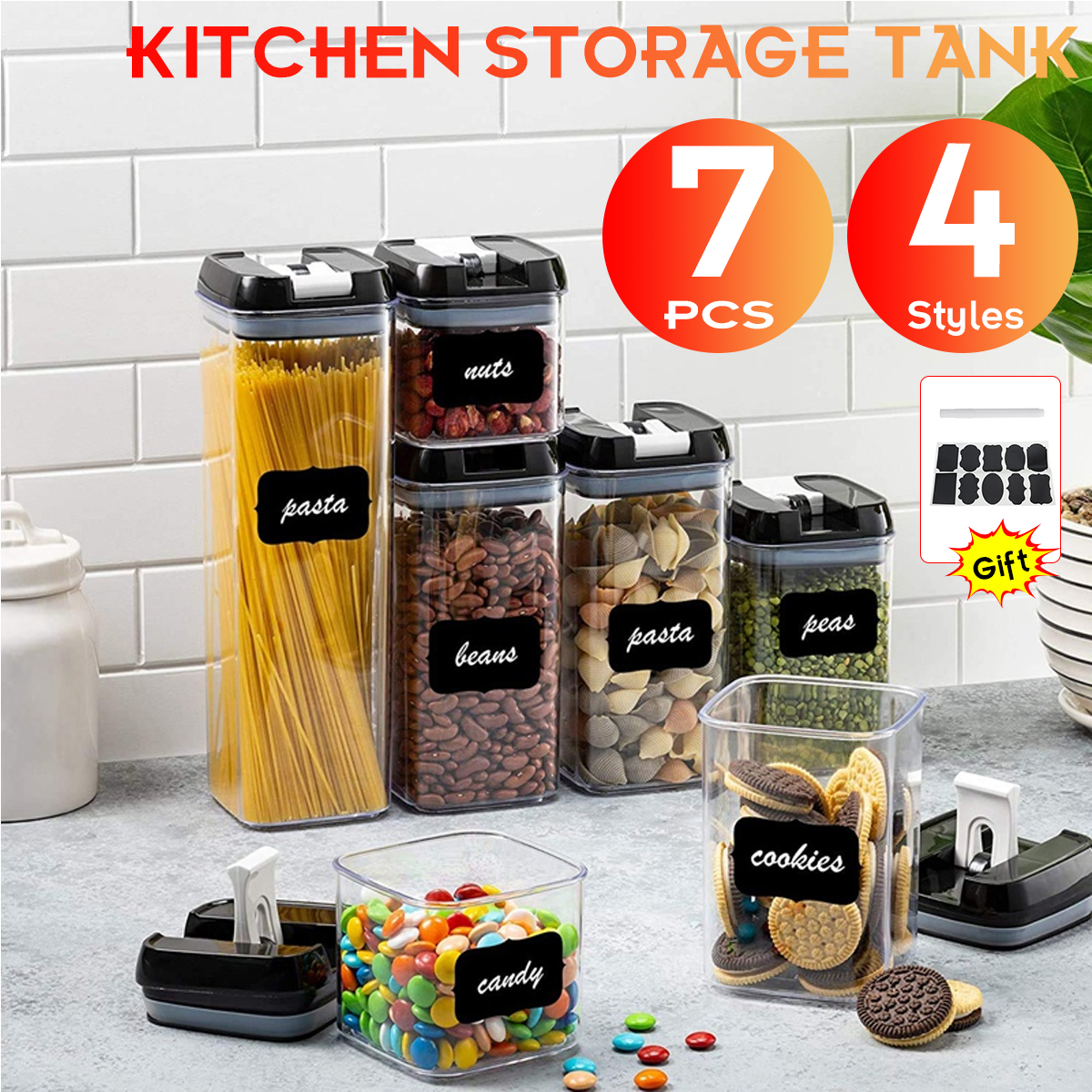 FoodContainersPlasticStorageKitchenTankAirtight7Pcs-1781482-1