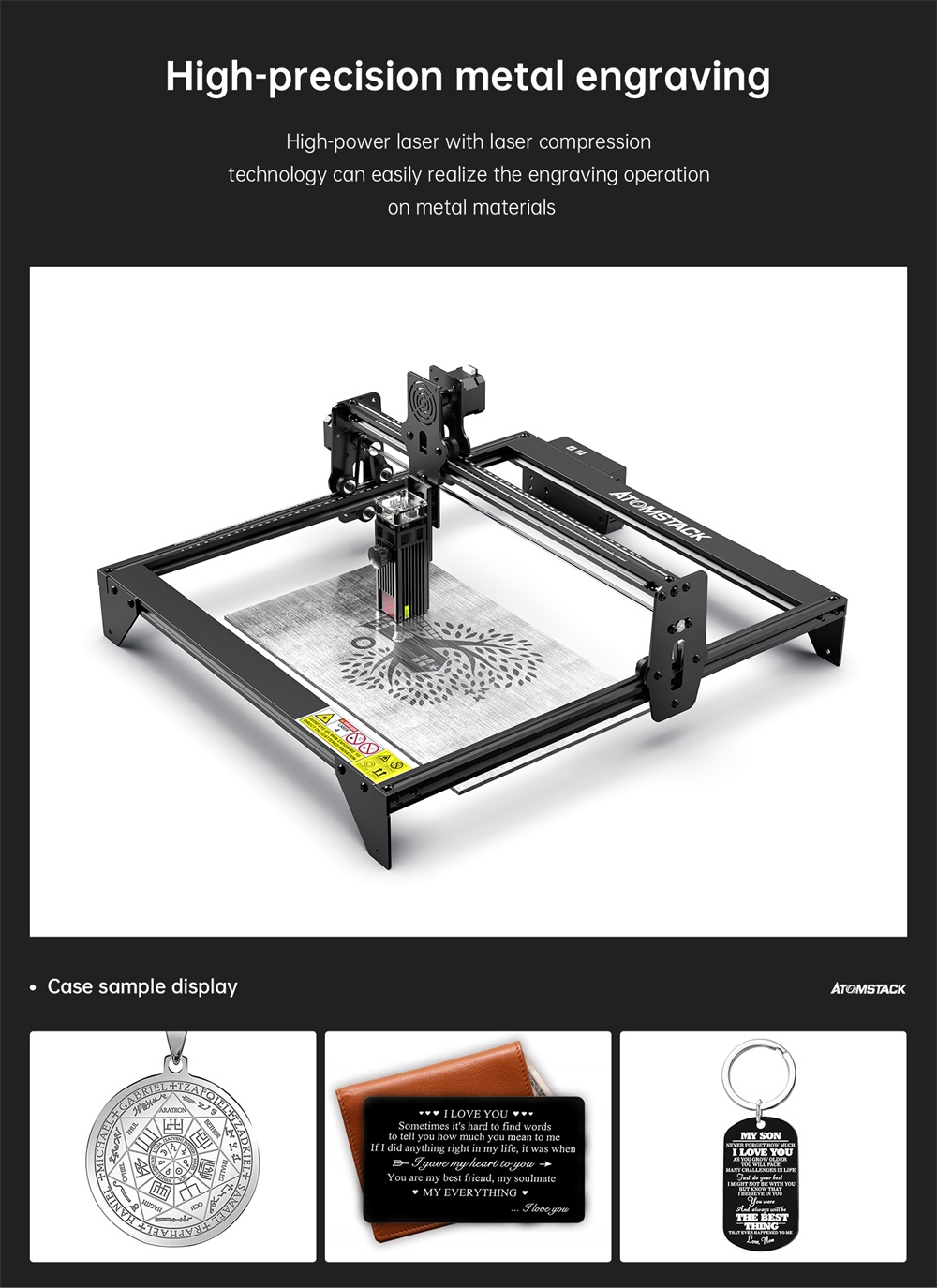 ATOMSTACKA5M40LaserEngravingMachineWoodCuttingUpgradedDesignDesktopDIYLaserEngraverDesignSupportForW-1859459-2