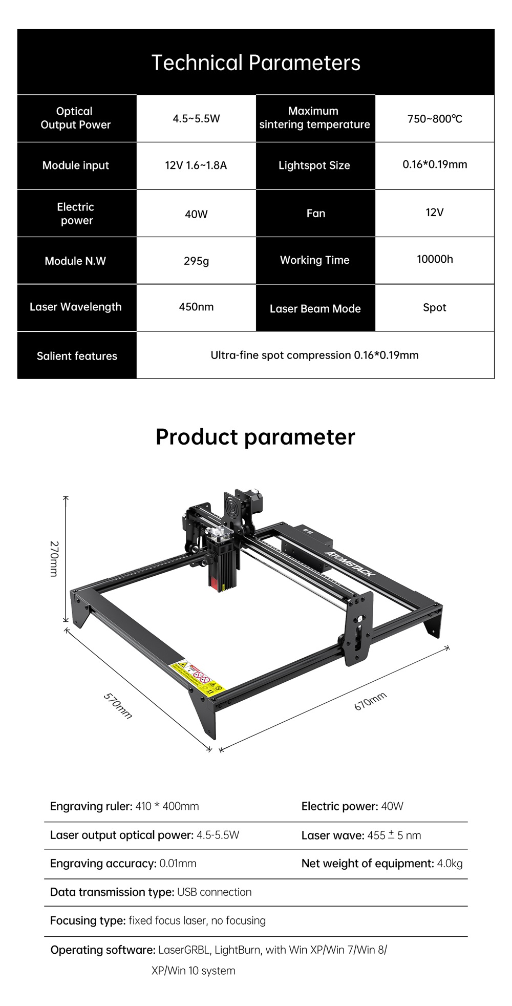 ATOMSTACKA5M40LaserEngravingMachineWoodCuttingUpgradedDesignDesktopDIYLaserEngraverDesignSupportForW-1859459-13