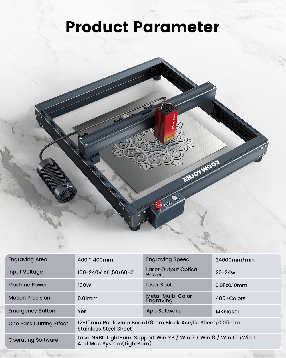 ENJOYWOODE2020WUpgradeLaserEngraverwithAirAssistSystem24000mmmin130WDiodeDIYLaserEngravingCuttingMac-1977373-9