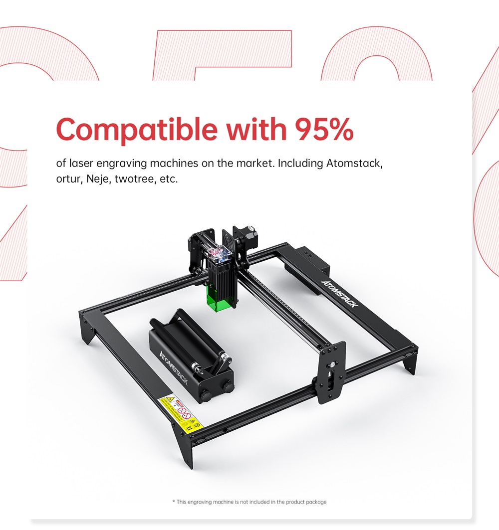 GEEKCREITxATOMSTACKR3AutomaticRotaryRollerforLaserEngravingMachineWoodCuttingDesignDesktopDIYLaserEn-1970134-7