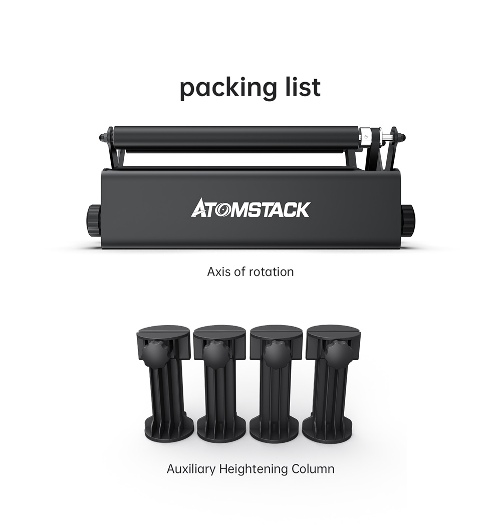 GEEKCREITxATOMSTACKR3AutomaticRotaryRollerforLaserEngravingMachineWoodCuttingDesignDesktopDIYLaserEn-1970134-10
