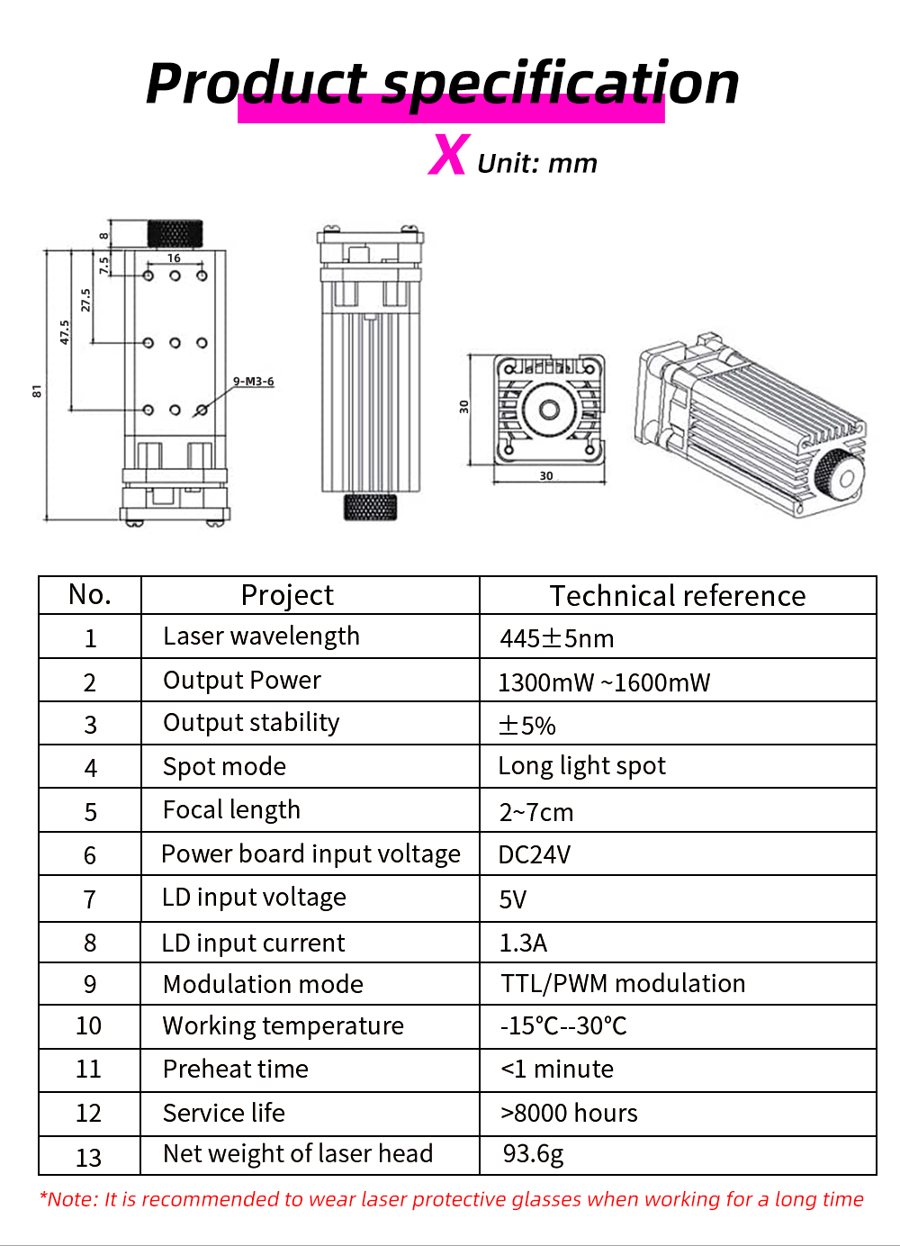 Kingroon24V445nmLaserEngravingModuleHeadBlueVioletLightAdjustableLaserHeadfor3dPrinterPartCuttingMac-1976561-2