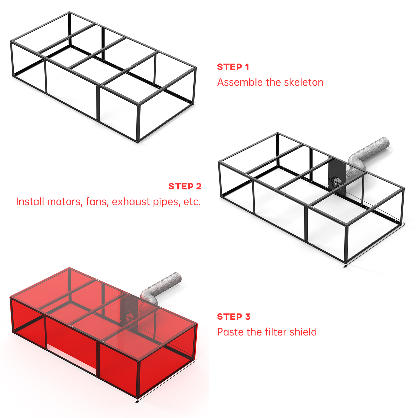 SCULPFUN1440x720x360mmlaserengravingmachineEnclosureSmokeExhaustBoxDust-proofboxPowerfulsuctionfanMe-1968058-5