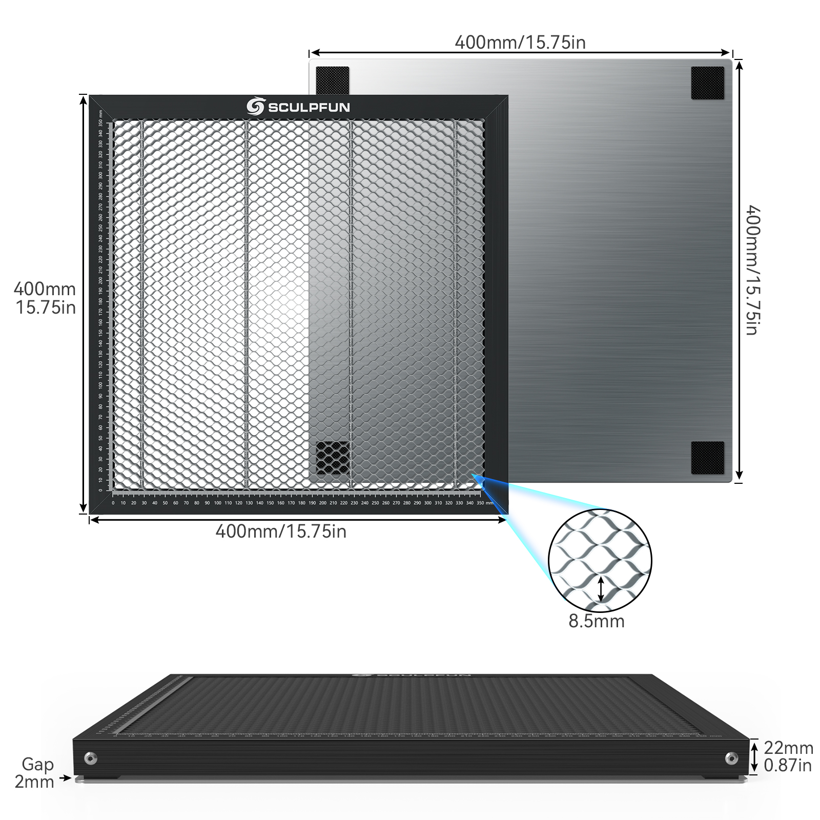 SCULPFUN400x400mmLaserCuttingHoneycombWorkingTableBoardPlatformforCO2ordiodeLaserEngraverCuttingMach-1955098-8