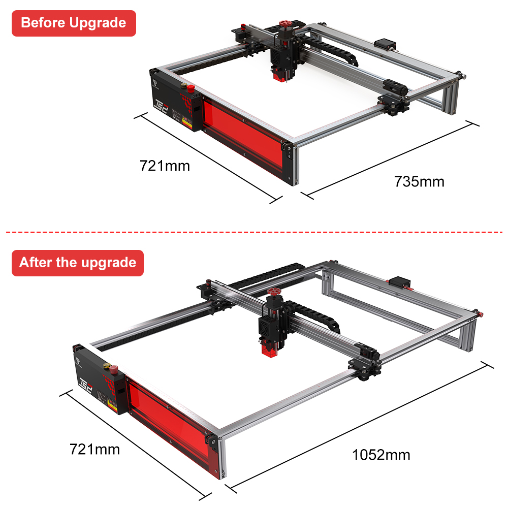 TWOTREESTS2LaserEngravingSize780x450mmExtensionKitLaserEngravingMachineUpgradeKitDIYExtensionKitAlum-1985235-6