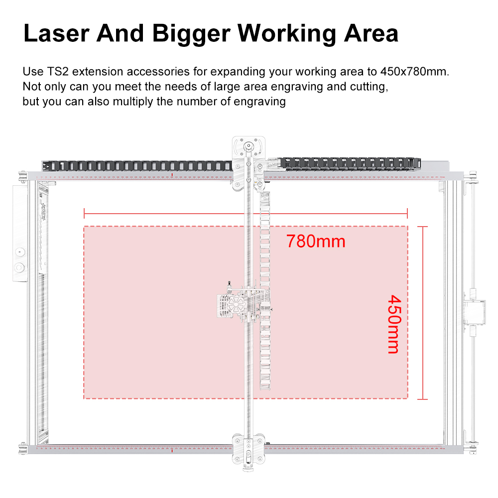 TWOTREESTS2LaserEngravingSize780x450mmExtensionKitLaserEngravingMachineUpgradeKitDIYExtensionKitAlum-1985235-8