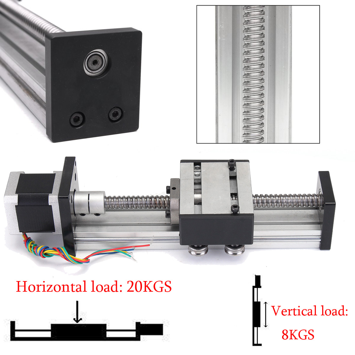 100mmLongStageActuatorLinearStage1204BallScrewLinearSlideStrokeWith42mmStepperMotor-1142419-3
