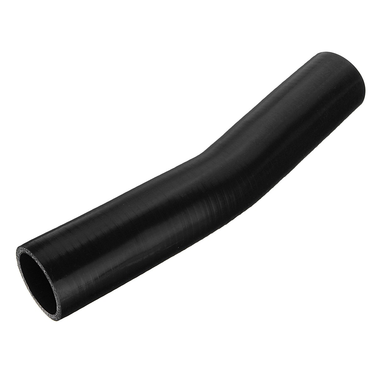 150mmBlackSiliconeHoseRubber15DegreeElbowBendHoseAirWaterCoolantJoinerPipeTube-1591449-2