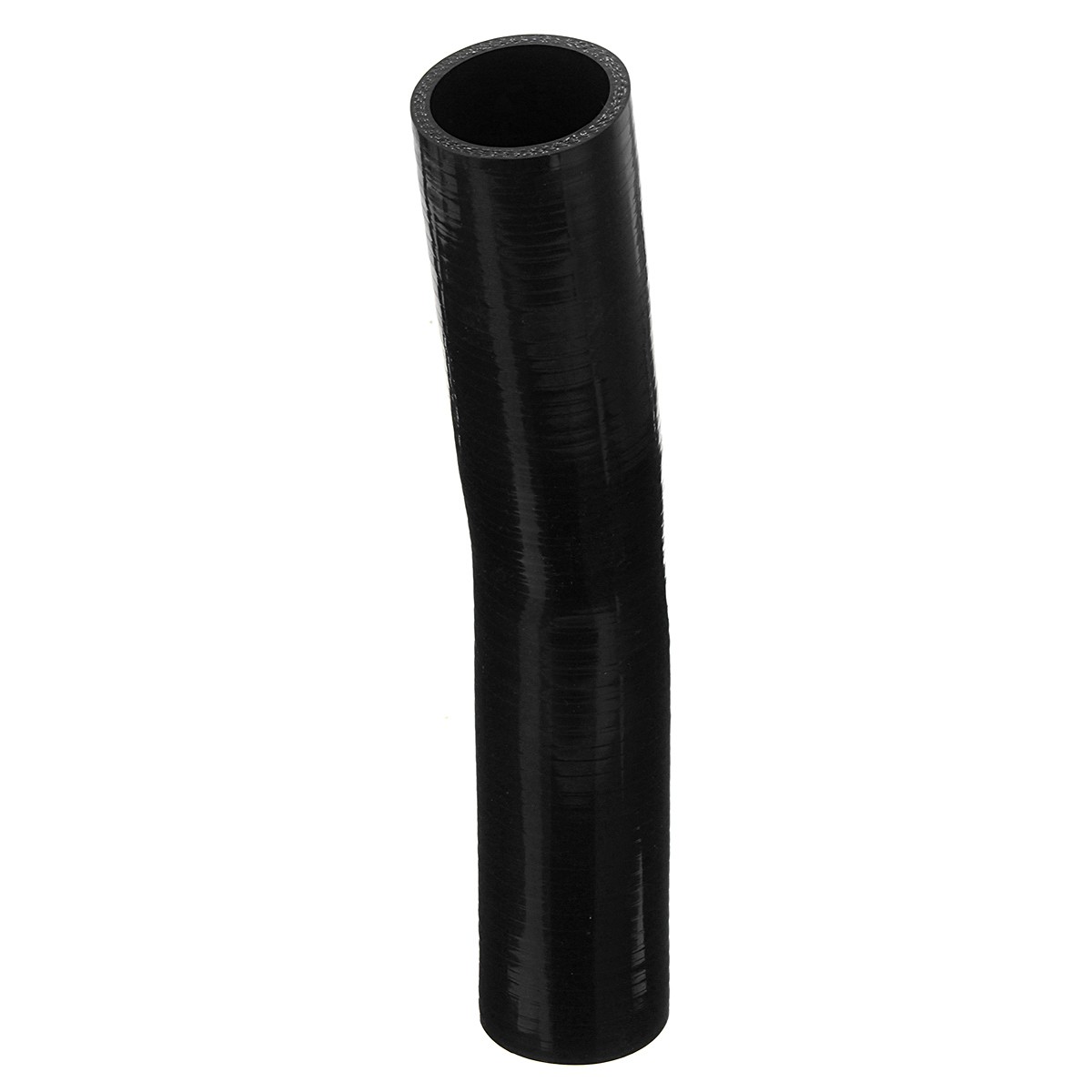 150mmBlackSiliconeHoseRubber15DegreeElbowBendHoseAirWaterCoolantJoinerPipeTube-1591449-3