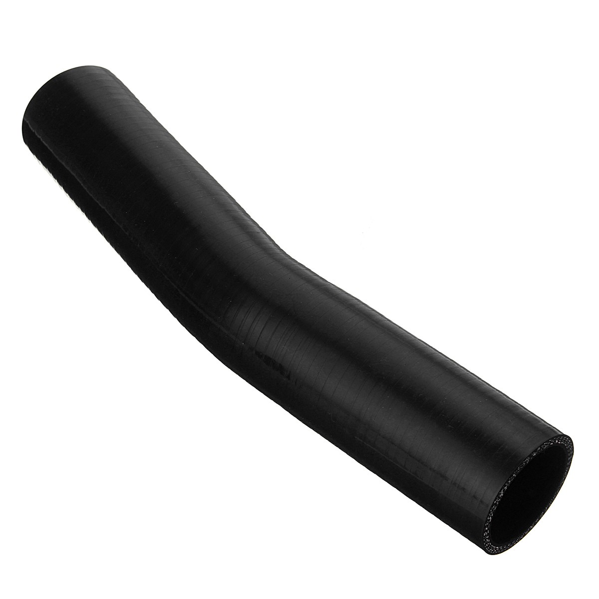 150mmBlackSiliconeHoseRubber15DegreeElbowBendHoseAirWaterCoolantJoinerPipeTube-1591449-4