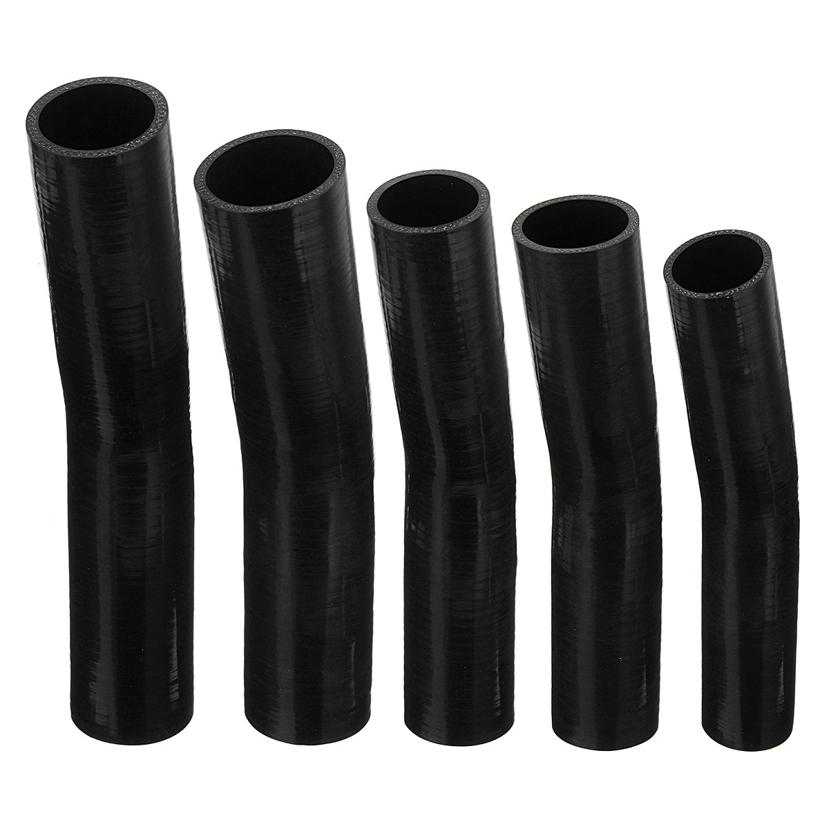 150mmBlackSiliconeHoseRubber15DegreeElbowBendHoseAirWaterCoolantJoinerPipeTube-1591449-7