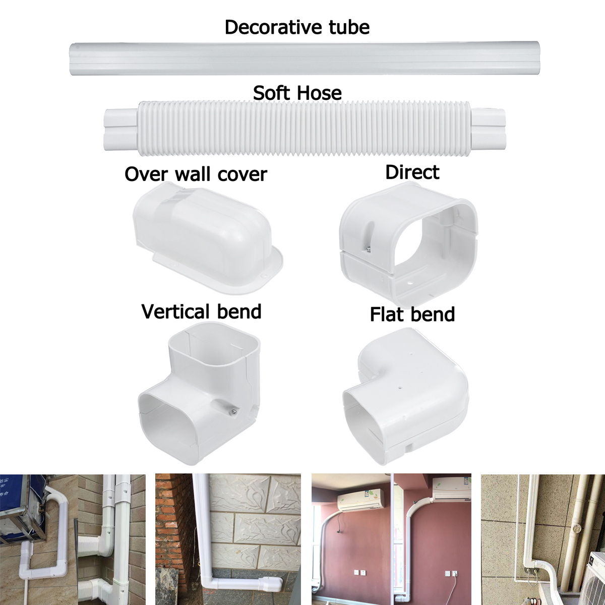 AirConditioningPVCDecorativeTubeFlatBendSoftHoseDuctSlotPipesSystemPipesFittings-1544953-3