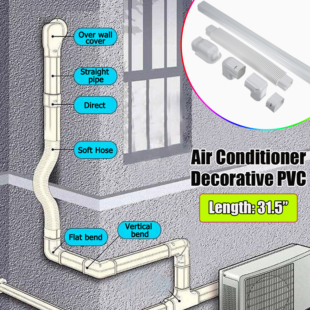 AirConditioningPVCDecorativeTubeFlatBendSoftHoseDuctSlotPipesSystemPipesFittings-1544953-7