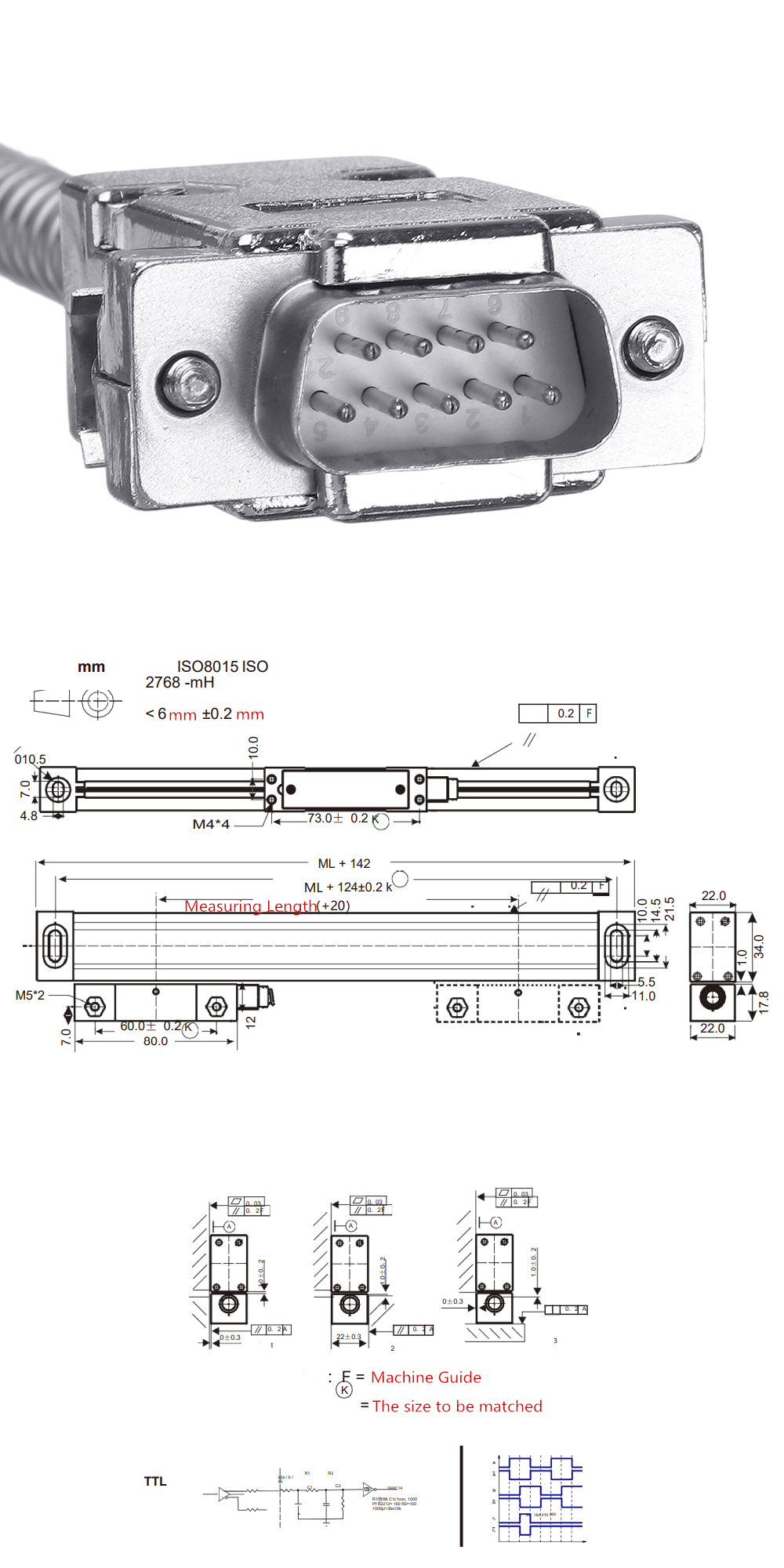 YIHAOGDYH23AxisGratingCNCMillingDigitalReadoutDisplayDROTTL50-1100mmElectronicLinearScaleEncodersLat-1583508-10