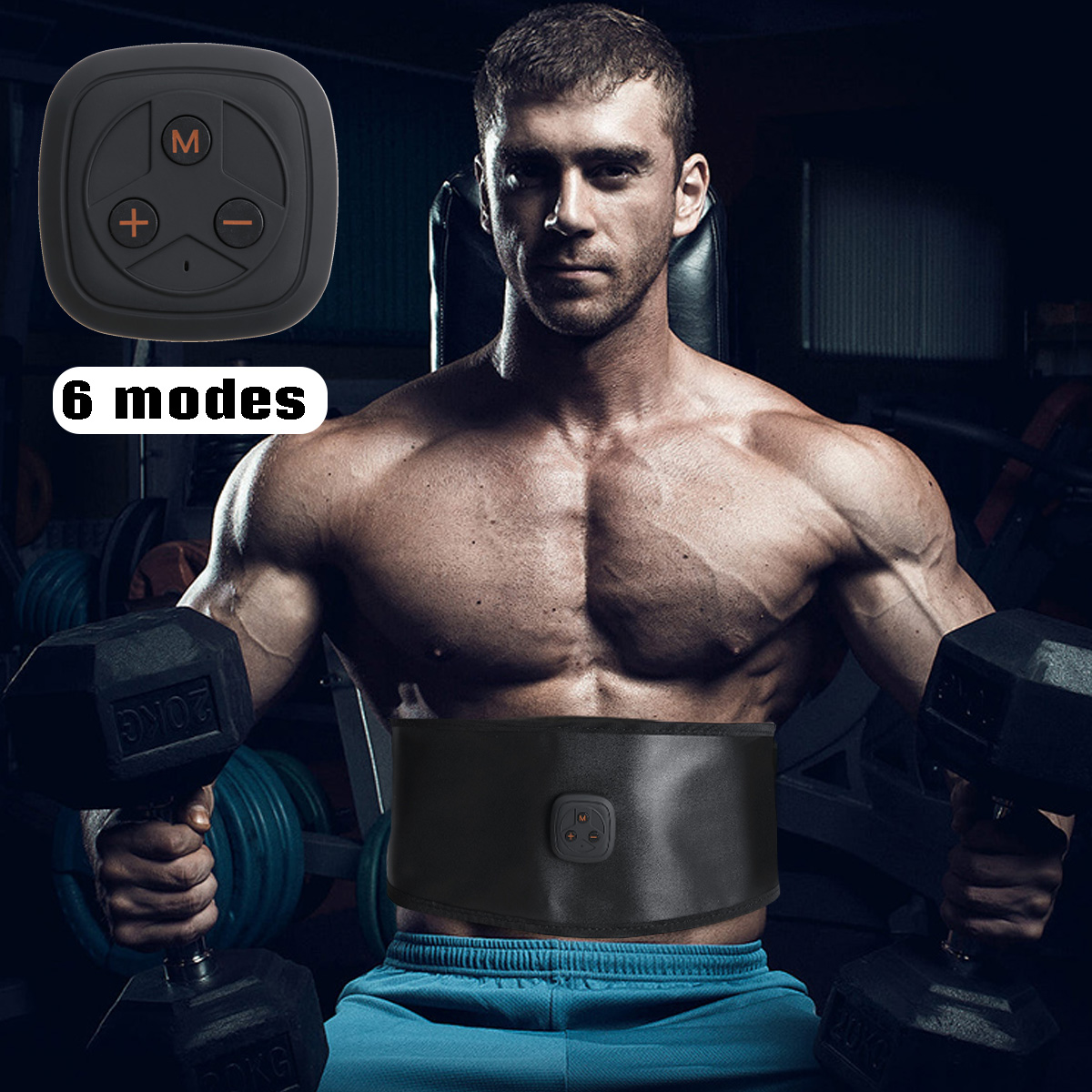 USBChargingAbdominalMuscleMassagerBelt6ModesFitnessExerciseToolBodyShaper-1744362-4