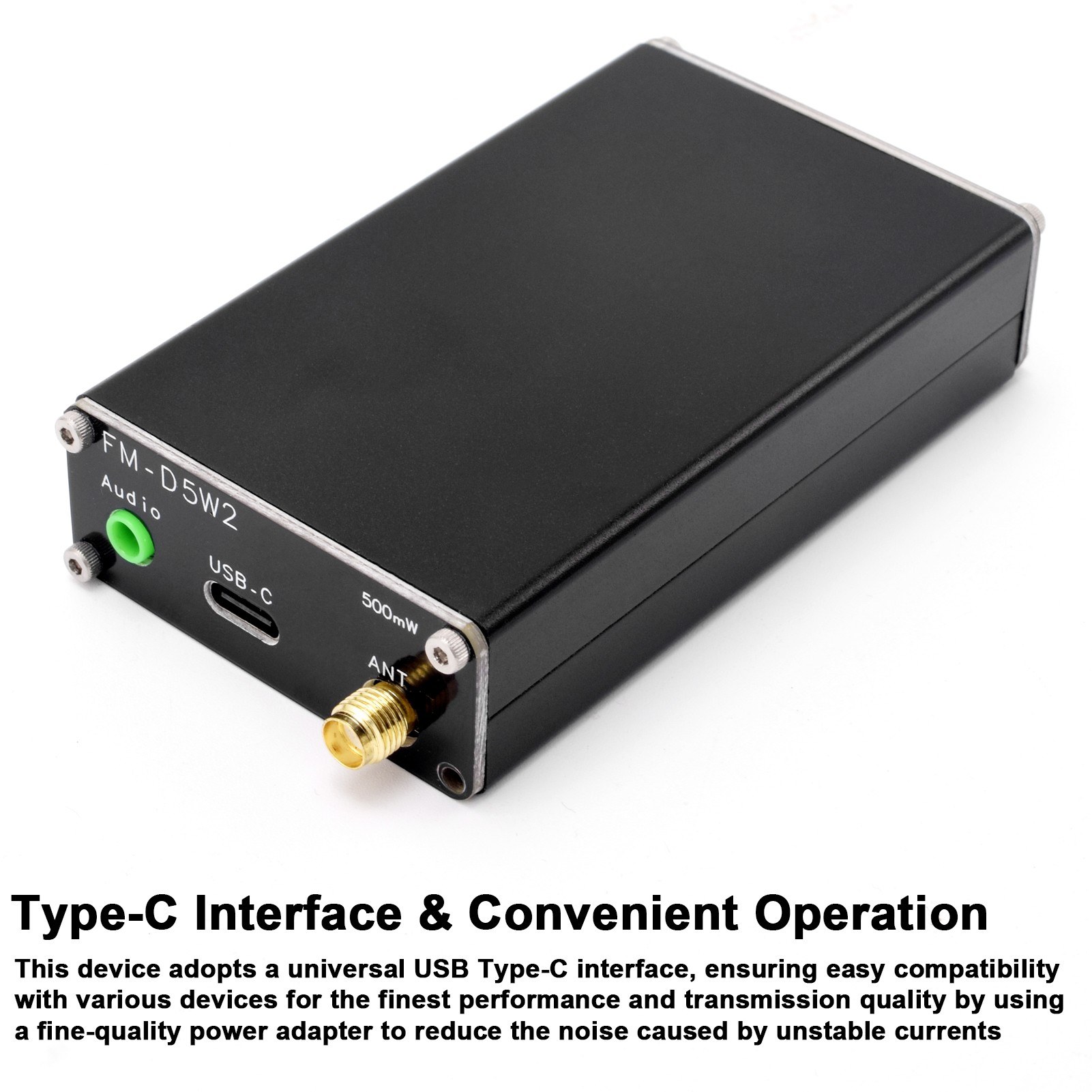 05WFrequencyModulationEmitter76-108Mhz500mWDigitalDisplayStereoTransmittingDeviceType-CInterfacewith-2015620-2