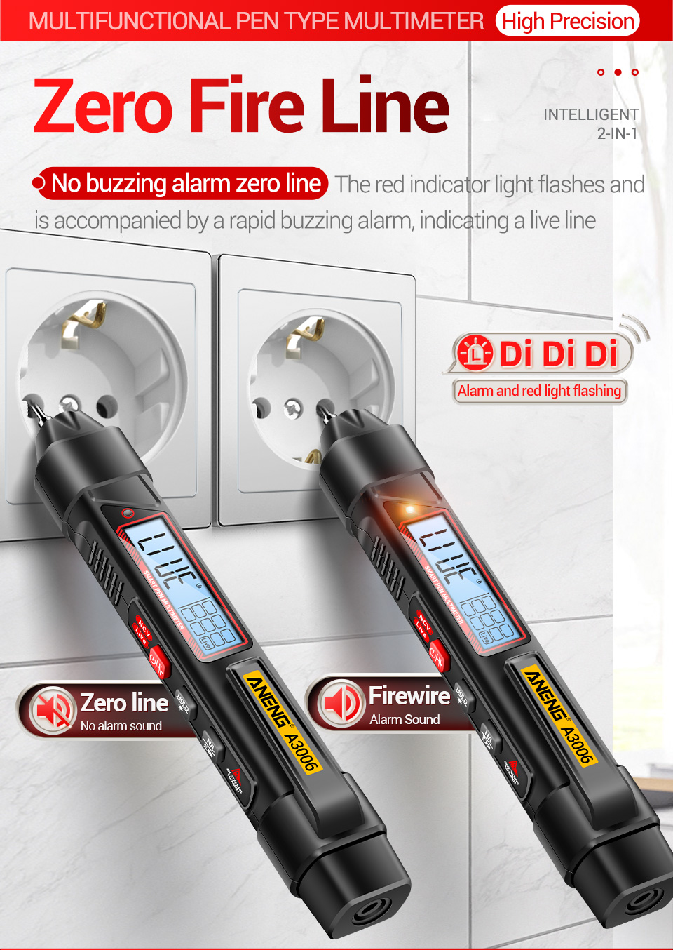 2024NEWANENGA3006MultifunctionalElectricDigitalMultimeterPenTypeIntelligentVoltageDetectorwithZeroFi-2006920-3