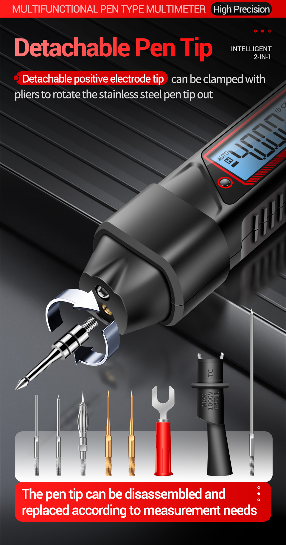2024NEWANENGA3006MultifunctionalElectricDigitalMultimeterPenTypeIntelligentVoltageDetectorwithZeroFi-2006920-6