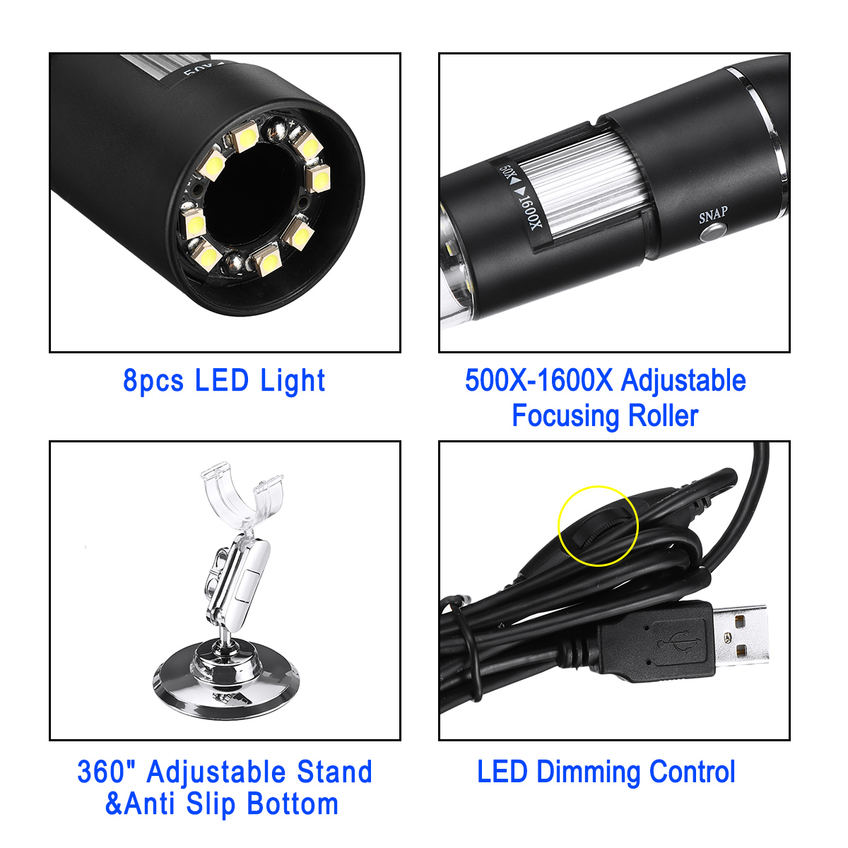 500X1000X1600X2MPHandheldDigitalMicroscopeMagnifierCameraWith8LEDsAndStandMicroscope-1634987-6