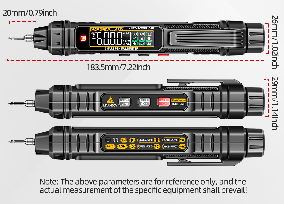 ANENGA3005D2In1MultimeterTestPenwithVAColorDisplayAutoShutdownNon-ContactLineWiringDetectionNCVInduc-2002956-13