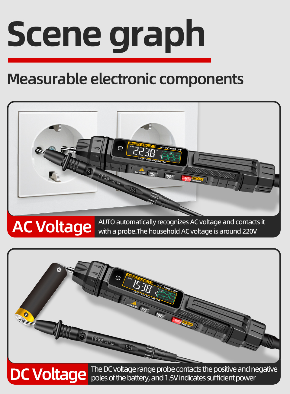 ANENGA3005D2In1MultimeterTestPenwithVAColorDisplayAutoShutdownNon-ContactLineWiringDetectionNCVInduc-2002956-14