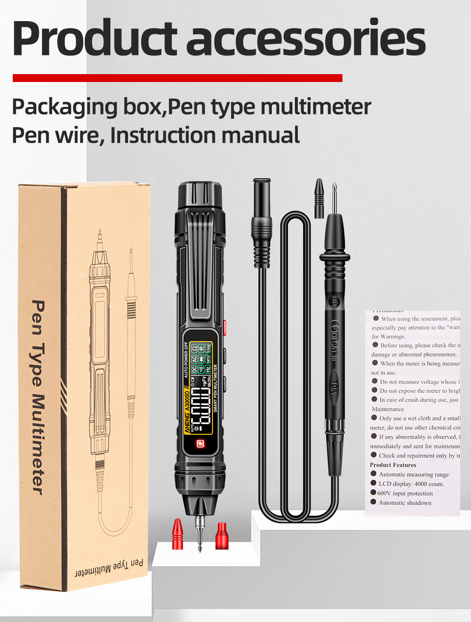 ANENGA3005D2In1MultimeterTestPenwithVAColorDisplayAutoShutdownNon-ContactLineWiringDetectionNCVInduc-2002956-18