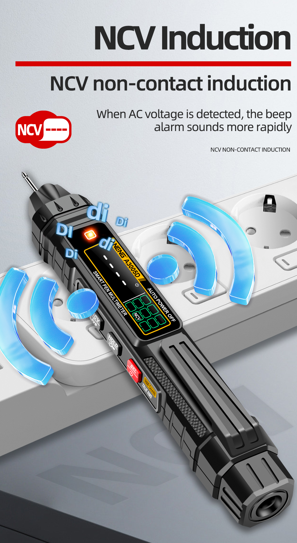ANENGA3005D2In1MultimeterTestPenwithVAColorDisplayAutoShutdownNon-ContactLineWiringDetectionNCVInduc-2002956-5