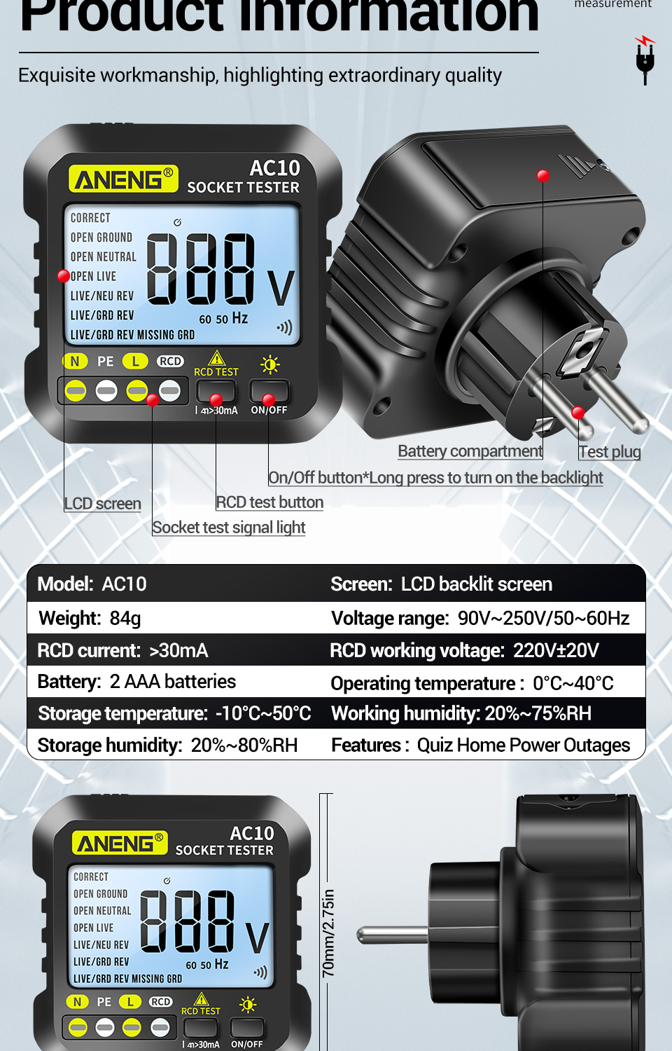 ANENGAC10SocketTesterPlugTesterZeroLinePlugPolarityPhaseTesterMultimeterDigitalTester-1980404-3