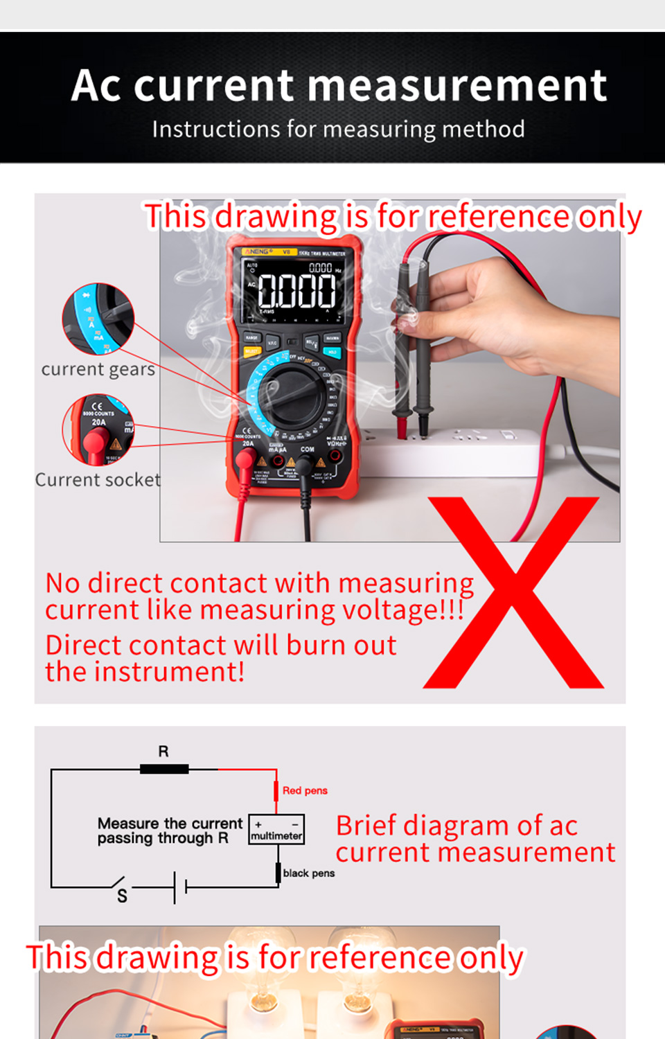 ANENGAN113CIntelligentAutoMeasureDigitalMultimeter4000CountsTrueRMSLCDDigitalMultimeterPortableACDCT-1863772-12