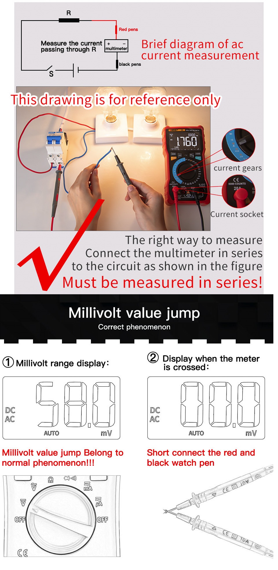 ANENGAN113DIntelligentAutoMeasureTrue-RMSDigitalMultimeter6000CountsResistanceDiodeContinuityTesterT-1568882-8