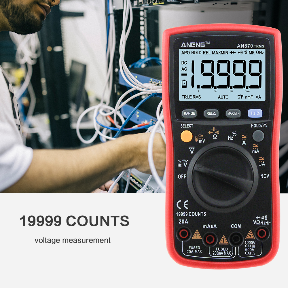 ANENGAN870AutoRangeDigitalPrecisionMultimeter19999CountsTrue-RMSNCVOhmmeterTester-1268841-5