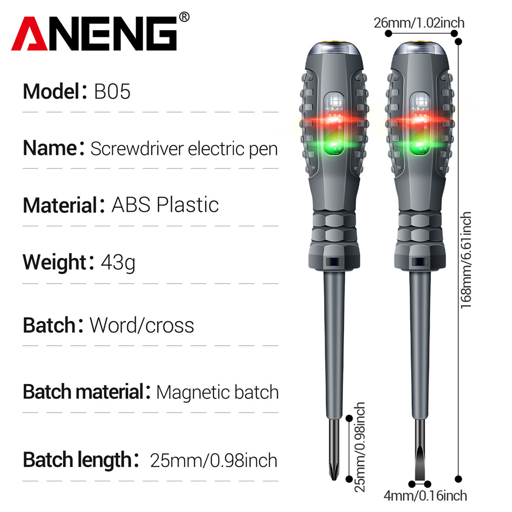 ANENGB05ElectricPenScrewdriverABSPlasticMagneticBatch25mmHighlightTesterLineBreakpointDetection-1996123-2