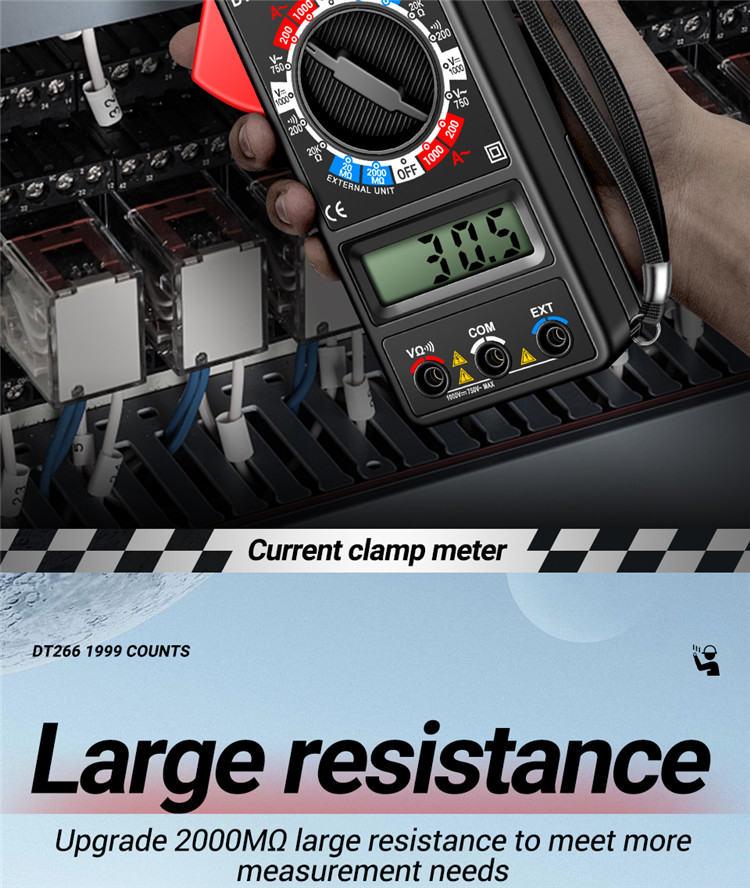 ANENGDT266DigitalClampMeterHigh-precision1000AACCurrentVoltageandResistanceMeasurementToolwithNon-co-2015671-8