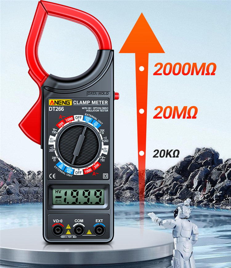 ANENGDT266DigitalClampMeterHigh-precision1000AACCurrentVoltageandResistanceMeasurementToolwithNon-co-2015671-9