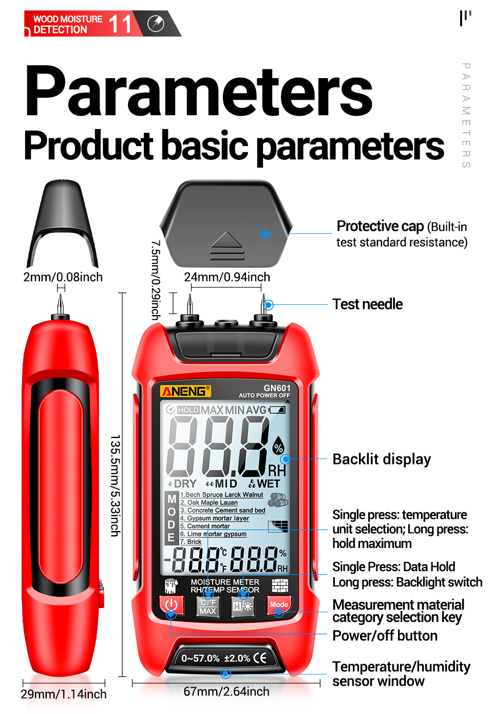 ANENGGN601MoistureMeter-AccurateandFastWaterContentTestingwithoutBattery-HighPrecisionMoistureAnalyz-1987642-16